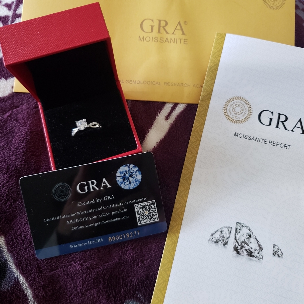 GRA Moissanite Dinner/Engagement Ring